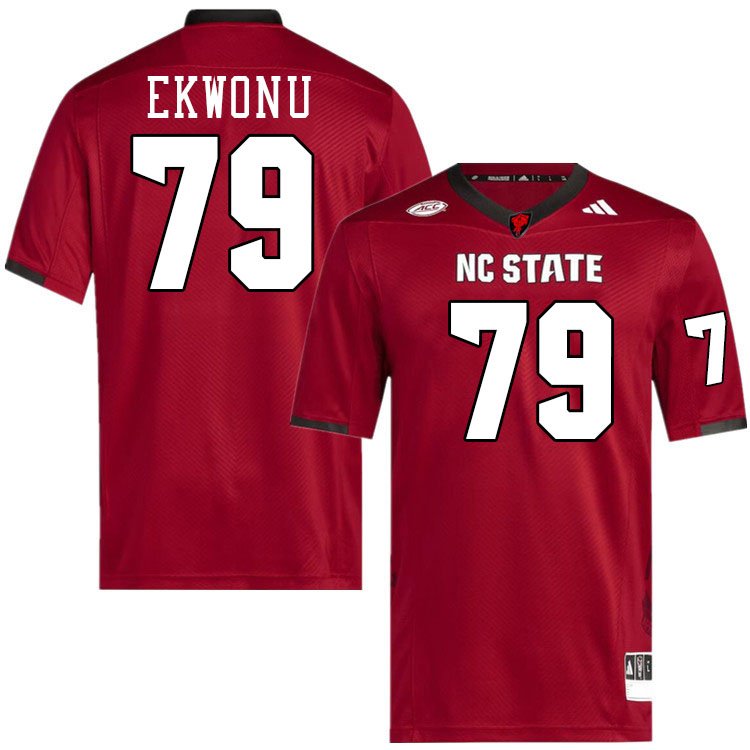 NC State Wolfpack #79 Ikem Ekwonu College Football Jerseys,Uniforms-Red